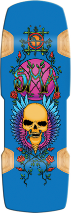 SMA HUMPSTON FLYING SKULL LTD SKATEBOARD DECK-11X33 BLUE DIP