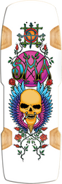 SMA HUMPSTON FLYING SKULL LTD SKATEBOARD DECK-11X33 WHITE DIP