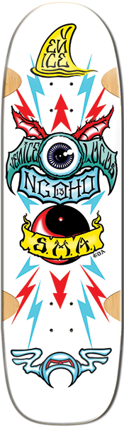 SMA NGOHO SERIES 3 SKATEBOARD DECK-9.5X33.75 WHT FORMICA