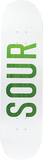 SOUR ARMY SKATEBOARD-8.25 WHITE/GREEN
