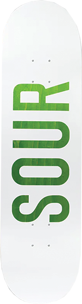 SOUR ARMY SKATEBOARD-8.25 WHITE/GREEN