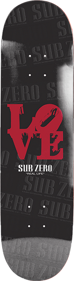 SUB ZERO LOVE PARK III SKATEBOARD DECK-8.5 BLK EX7