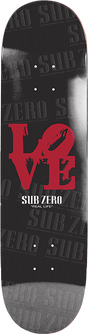 SUB ZERO LOVE PARK III SKATEBOARD DECK-8.5 BLK EX7