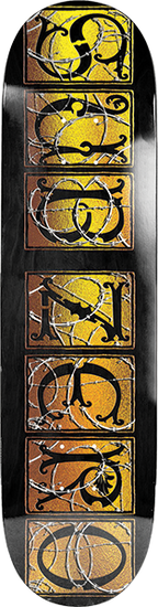 SUB ZERO RAZOR WIRE SKATEBOARD DECK-8.0 BLACK