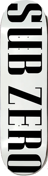 SUB ZERO REAL LIFE SKATEBOARD DECK-8.75 WHITE SCREENPRINTED