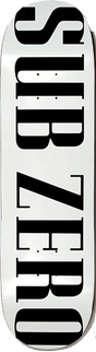 SUB ZERO REAL LIFE SKATEBOARD DECK-8.75 WHITE SCREENPRINTED