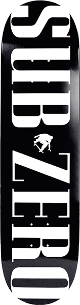 SUB ZERO REAL LIFE ICON SKATEBOARD DECK-8.5 BLK/WHT EX7