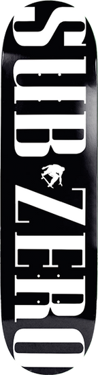 SUB ZERO REAL LIFE ICON SKATEBOARD DECK-8.5 BLK/WHT EX7