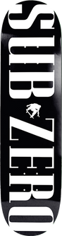 SUB ZERO REAL LIFE ICON SKATEBOARD DECK-8.5 BLK/WHT EX7
