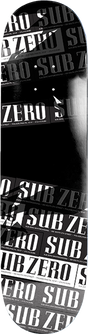 SUB ZERO REAL LIFE STICKERS SKATEBOARD DECK-8.25 BLK/WHT EX7