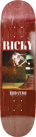 SUB ZERO OYOLA TRIBUTE SKATEBOARD DECK-8.25 RED/BROWN EX7