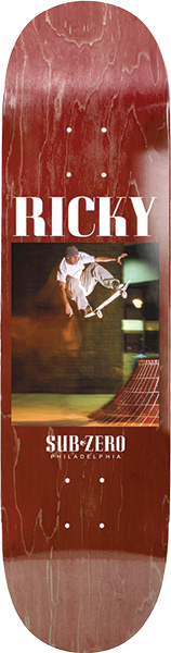SUB ZERO OYOLA TRIBUTE SKATEBOARD DECK-8.25 RED/BROWN EX7