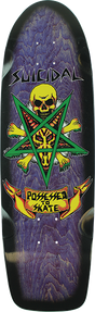 SUICIDAL PTS 70'S SKATEBOARD DECK-9x30 PURPLE STAIN/BLK FADE