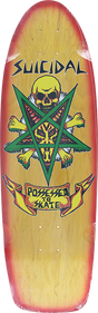 SUICIDAL PTS 70'S SKATEBOARD DECK-10x30 YEL RED FADE