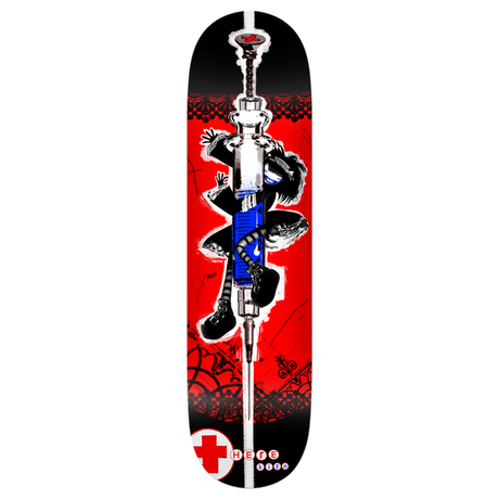 THERE CAPLES FILTHY GUTS SKATEBOARD DECK-8.38 RED