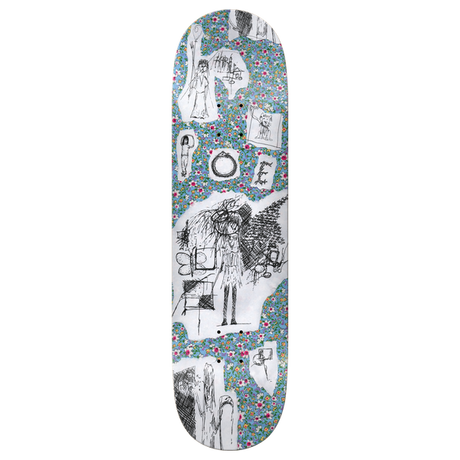 THERE PINSON FLOWERZ SKATEBOARD DECK-8.125 BLUE