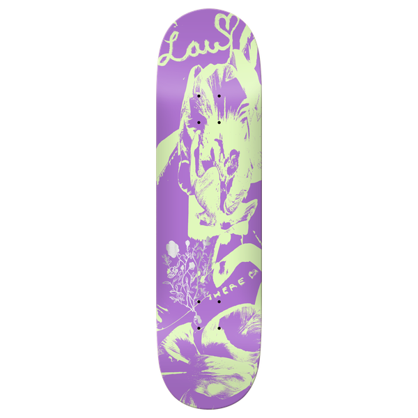 THERE WILLEMS BLOOM GLOW SKATEBOARD DECK-8.5 PURPLE