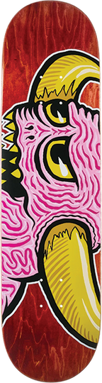 TOY MACHINE BRAIN MONSTER SKATEBOARD DECK-8.25 ASST STAINS