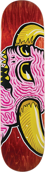 TOY MACHINE BRAIN MONSTER SKATEBOARD DECK-8.25 ASST STAINS