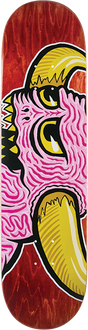 TOY MACHINE BRAIN MONSTER SKATEBOARD DECK-8.25 ASST STAINS