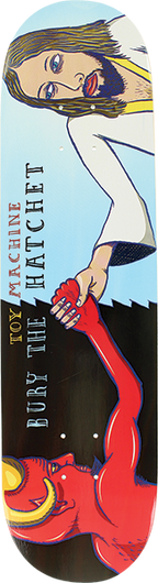 TOY MACHINE BURY THE HATCHET SKATEBOARD DECK-8.0 w/ grip