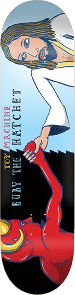 TOY MACHINE BURY THE HATCHET SKATEBOARD DECK-8.25