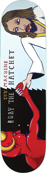 TOY MACHINE BURY THE HATCHET SYM SKATEBOARD DECK-9.0