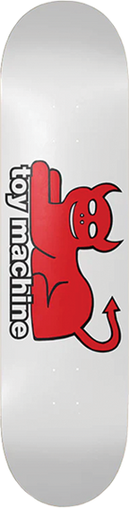 TOY MACHINE DEVIL CAT SKATEBOARD DECK 8.25 WHITE