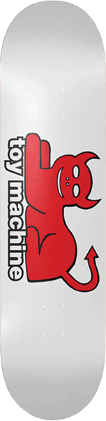 TOY MACHINE DEVIL CAT SKATEBOARD DECK 8.25 WHITE