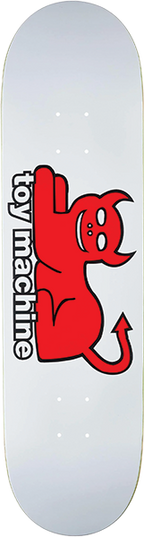 TOY MACHINE DEVIL CAT SKATEBOARD DECK 8.75 WHITE