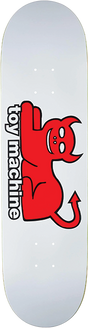 TOY MACHINE DEVIL CAT SKATEBOARD DECK 8.75 WHITE