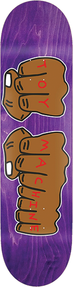 TOY MACHINE FISTS ASSORTED SKATEBOARD DECK 7.75 ASST.STAINS/GRAPHIC w/ grip