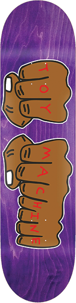 TOY MACHINE FISTS ASSORTED SKATEBOARD DECK 9.0 ASST.STAINS/GRAPHIC