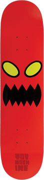 TOY MACHINE MONSTER FACE MINI SKATEBOARD DECK-7.38 RED