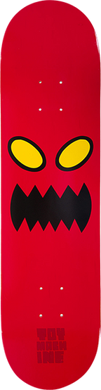 TOY MACHINE MONSTER FACE SKATEBOARD DECK-8.0 RED blem sale