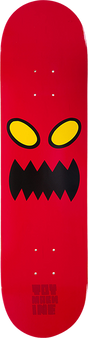 TOY MACHINE MONSTER FACE SKATEBOARD DECK-8.0 RED blem sale