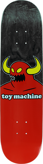 TOY MACHINE MONSTER SKATEBOARD DECK-7.75 BLACK STAIN w/MOB Grip