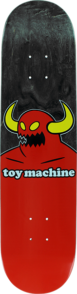 TOY MACHINE MONSTER SKATEBOARD DECK-7.75 BLACK STAIN w/MOB Grip