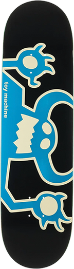 TOY MACHINE ORIGINAL MONSTER SKATEBOARD DECK-8.5 BLK/BLUE