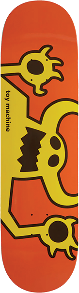 TOY MACHINE ORIGINAL MONSTER SKATEBOARD DECK 8.5 RED/YEL
