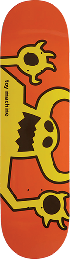 TOY MACHINE ORIGINAL MONSTER SKATEBOARD DECK 8.5 RED/YEL