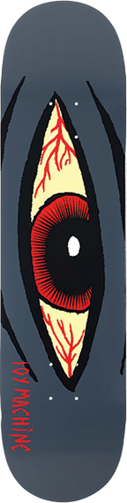 TOY MACHINE SECT EYE BLOODSHOT MINI SKATEBOARD DECK-7.38 CHARCOAL