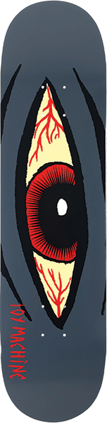 TOY MACHINE SECT EYE BLOODSHOT MINI SKATEBOARD DECK-7.38 CHARCOAL