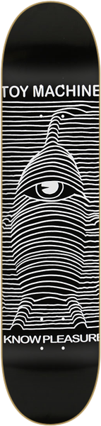TOY MACHINE TOY DIVISION SKATEBOARD DECK 8.0 BLACK