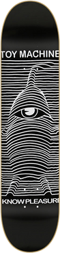 TOY MACHINE TOY DIVISION SKATEBOARD DECK 8.0 BLACK