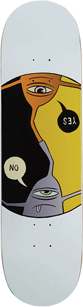 TOY MACHINE YES NO SKATEBOARD DECK 8.25