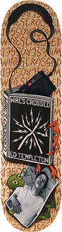 TOY MACHINE TEMPLETON WIRES CROSSED SKATEBOARD DECK-8.25