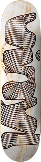 VINYL SPIRAL SKATEBOARD DECK-8.5 WHITE MARBLE