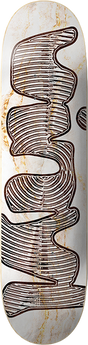 VINYL SPIRAL SKATEBOARD DECK-8.5 WHITE MARBLE