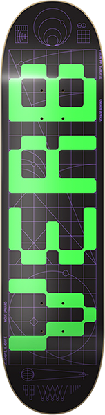 VERB INVADER SKATEBOARD DECK-7.75 BLK/GRN